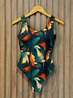 Kit Conjunto Body Maiô E Saida De Praia Premium