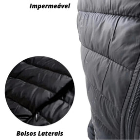 Kit Inverno Luva +Touca com gorro + Jaqueta Puffer